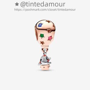 Pandora Two-tone Santa Claus in Hot Air Balloon Charm|Pendant